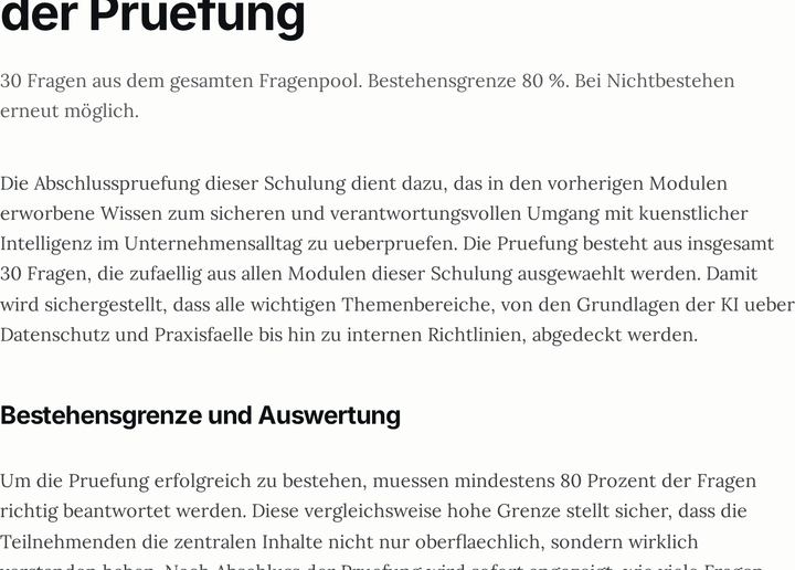 Leseprobe aus Modul 10: Prüfung