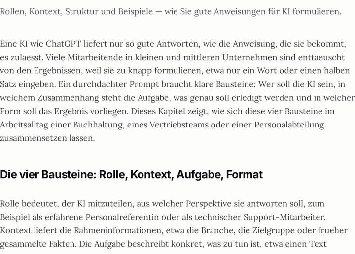 Leseprobe aus Modul 7: Prompting
