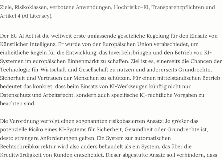 Leseprobe aus Modul 3: EU AI Act
