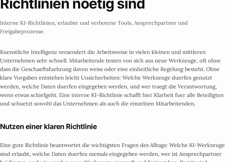 Leseprobe aus Modul 9: Richtlinien